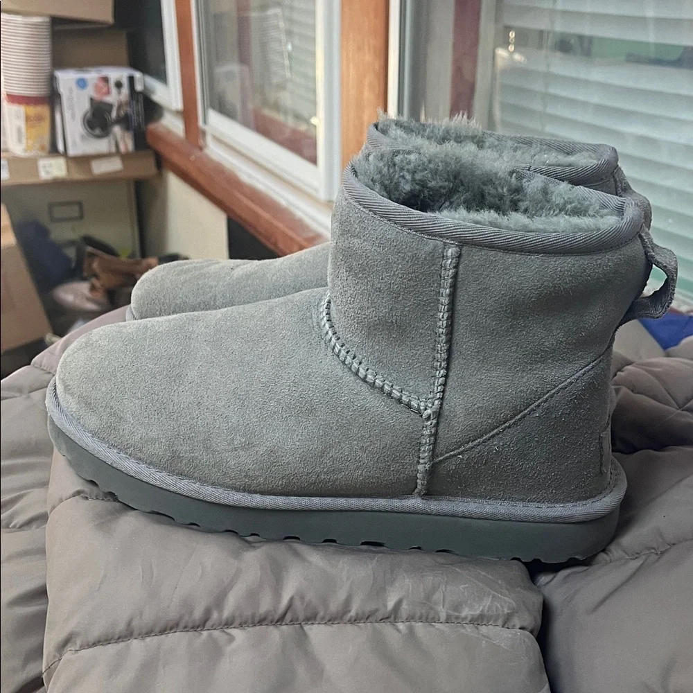UGG Charcoal Suede Ankle Boots - Picture 2 of 6